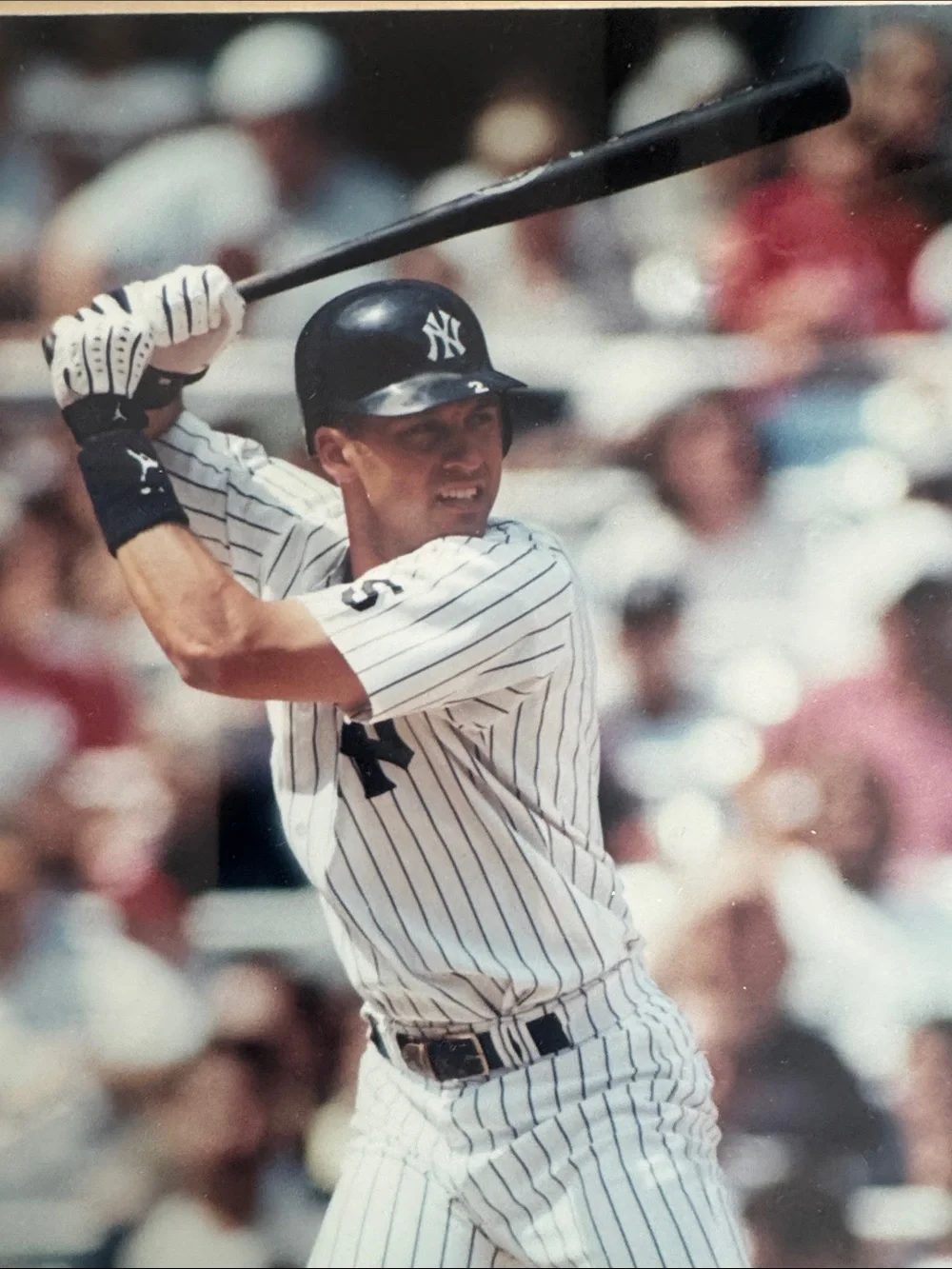 Framed Photo of Yankees Player Derek Jeter in Black matted Frame